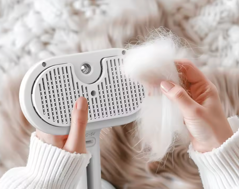 Cepillo "Mimo" a Vapor TuLomito: Terapia Anti-Estrés, Hidratación y Adiós Pelos Sueltos.