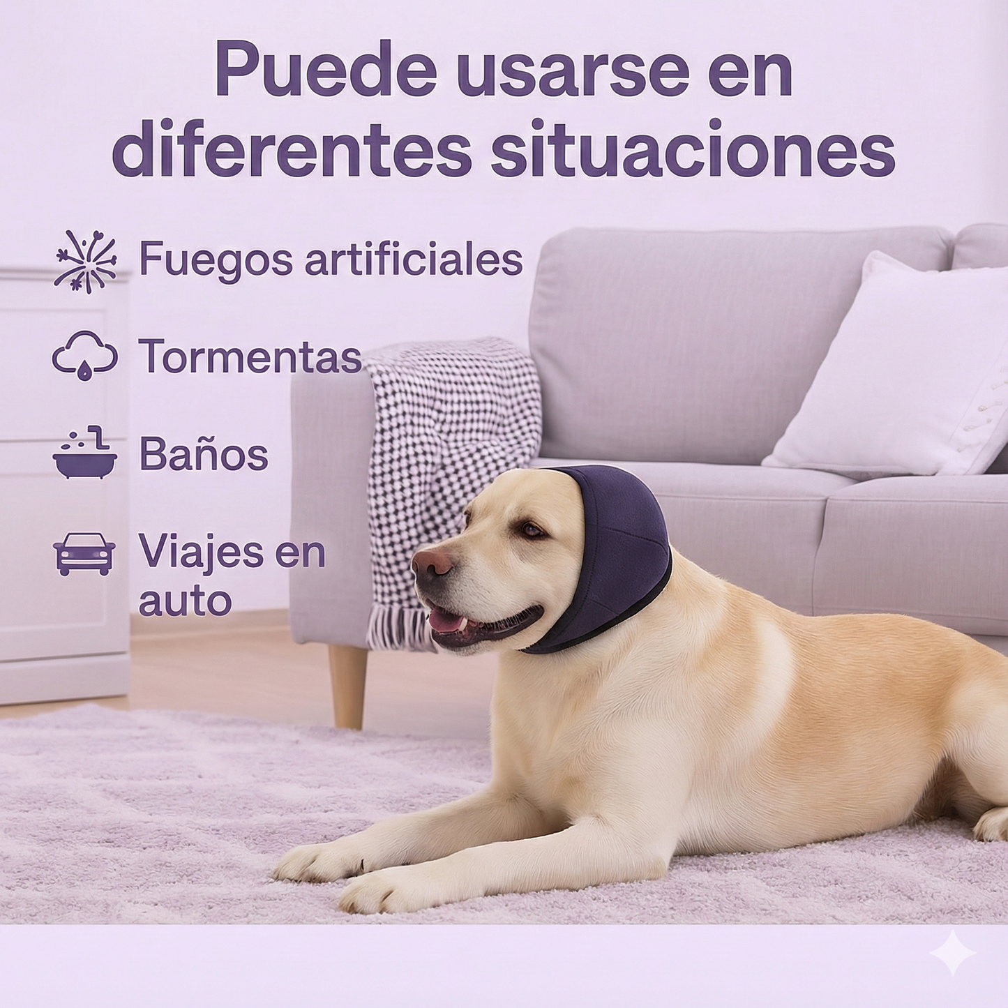Protector auditivo para perros - Antirruido y Anti-Ansiedad